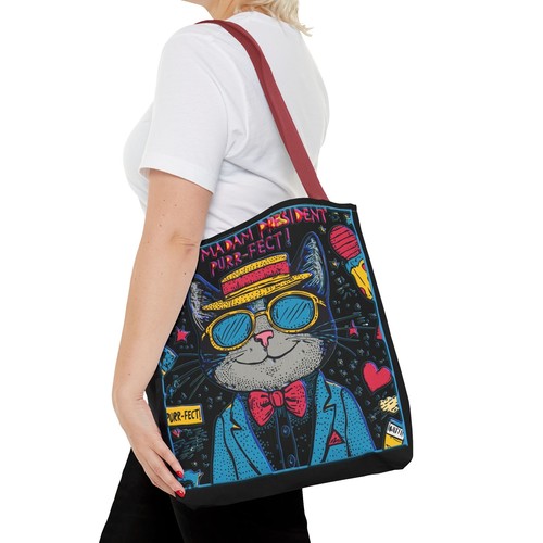 Cat Ladies Vote Tote Bag Fun Election Purr-fect Harris Walz Madam President - Picture 53 of 61