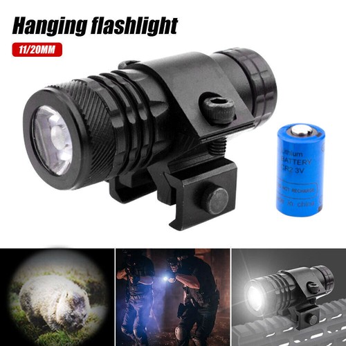 600LM LED Tactical Gun Rifle Flashlight Pistol Rail Mount Hunting Light Torch - Picture 4 of 10