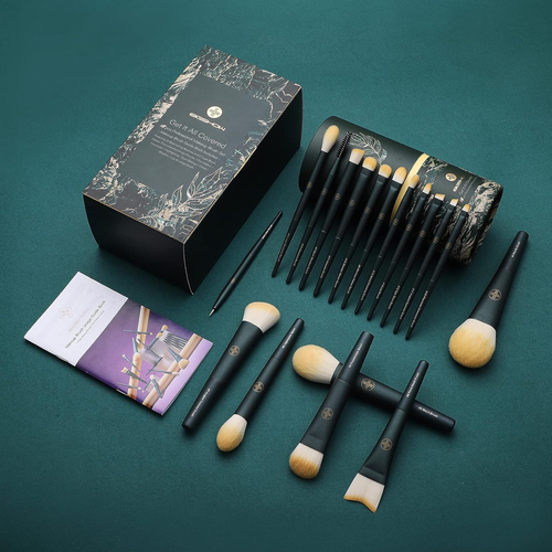"18-Piece Eco-Friendly Makeup Brush Set - Cruelty-Free Face & Eye Brushes" - Picture 6 of 16