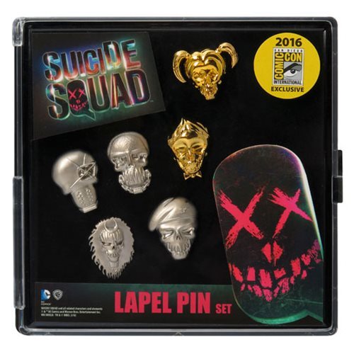 Suicide Squad Faces Pin Set SDCC 2016 Pewter 6-Pack Set Exclusive - Picture 1 of 1