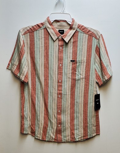 Camisa tejida RVCA para hombre S/S - cerámica - mediana - nueva con etiquetas - Imagen 2 de 4