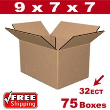 75 - 9x7x7 Cardboard Boxes Mailing Packing Shipping Box 32ECT Corrugated Carton