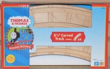 Thomas  Friends Wood Track - 6" Curved Track - 4 pcs 99909 Learning Curve NEW