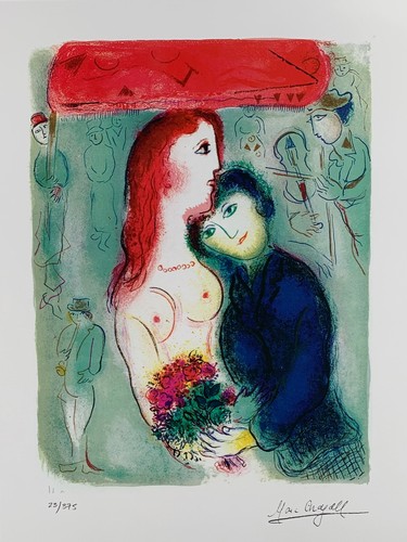 Marc Chagall CHUPA Limited Edition Facsimile Signed Giclee Art 15" x 11" - Picture 5 of 5