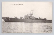 Military NAVY SHIP Destroyer Escort DE-1040 USS Garcia Arnold Art  Postcard 4E