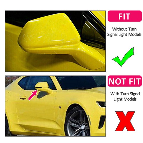 23 espejos retrovisores laterales negros brillantes para Chevy Camaro 2016-2021 2022 borde - Imagen 3 de 11