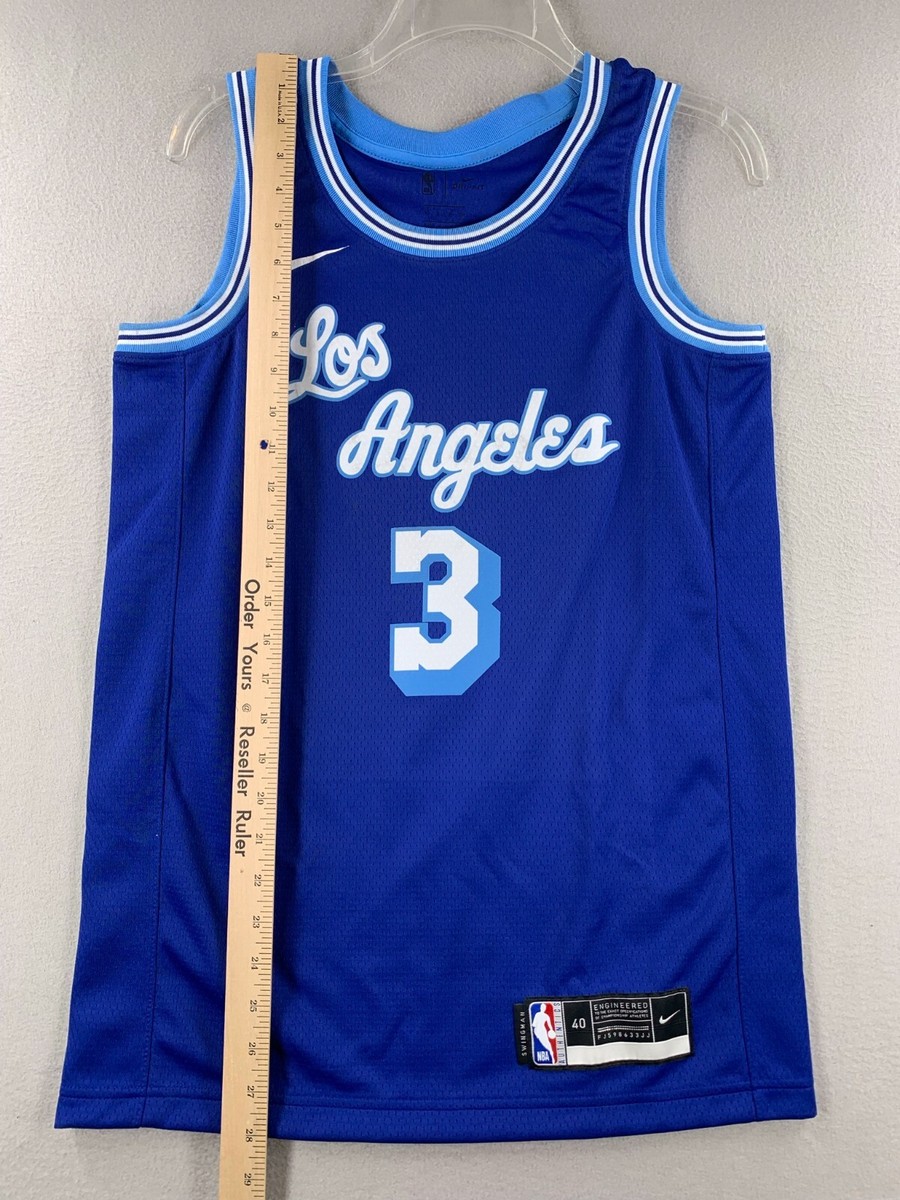 Men 3 Anthony Davis Jersey White Los Angeles Lakers Swingman