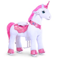 PonyCycle Ride on Unicorn Pink Rocking Pony Toy for 4-7 Yrs Kids E412 Pre-owned