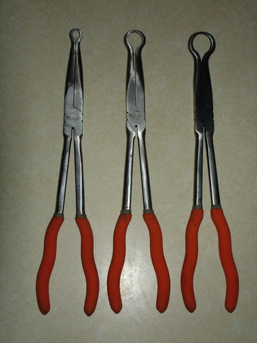 3 Pc Long Reach Hose Grip Pliers Heater, Vacuum, Fuel