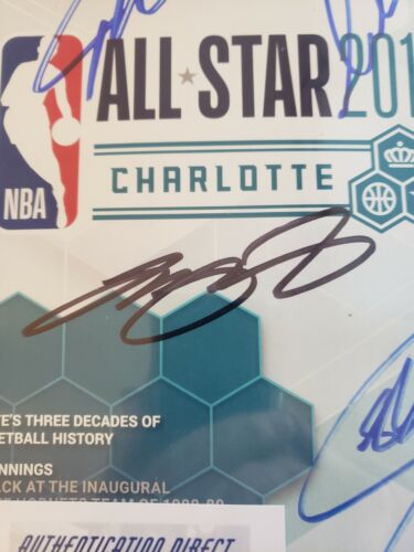 RARE Autographed 2019 ALL STAR Program Lebron Curry Luka Doncic Giannis w/ COA - Picture 2 of 8