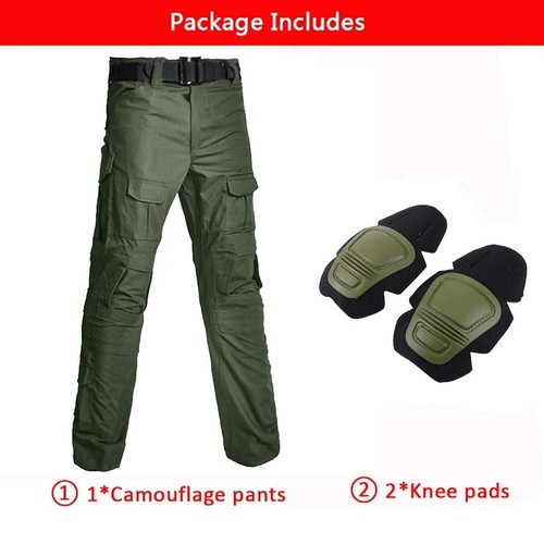 Tactical Uniform Combat Paintball Suits Cargo Multi Pockets Pants Shirt Knee Pad - Picture 10 of 96