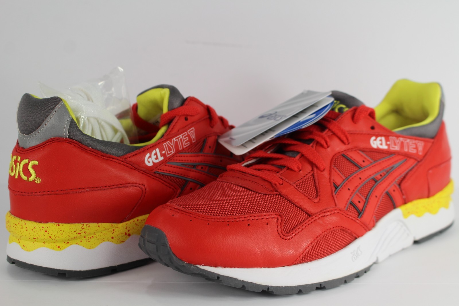 Asics Gel Lyte V Fiery Rojo blancoo Amarillo gris Tamaño 9.5 H415N-2301 Asics Gel Lyte V Fiery Rojo blancoo Amarillo gris Tamaño 9.5 H415N-2301