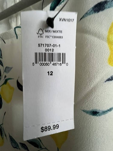 Women’s Banana Republic Print Dress. Brand New With Tags. Size 12 - Picture 8 of 8