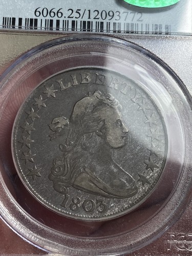 1803 PCGS VF25 Large 3 Silver Draped Bust Half Dollar 50c CAC Approved - Picture 3 of 8