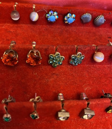 Lote de 50 pares de pendientes de joyero vintage aro colgante gota disfraz esterlina - Imagen 8 de 24