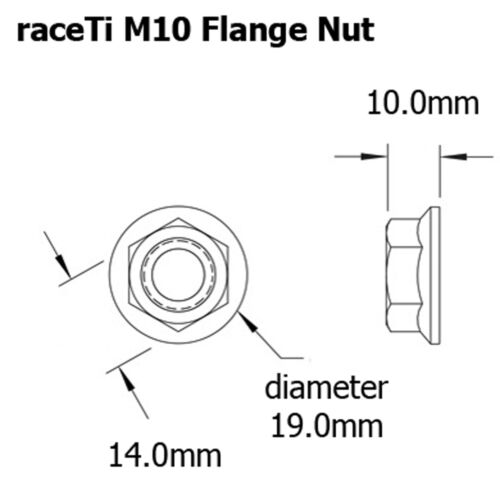 Titan Sechskant Flanschmutter M5 x 0,8 M6 & M7 x1,0 M8 1,25 M10 x1,25 M10 x1,5 M12 - Bild 11 von 13