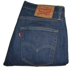 Mens LEVI'S 512 Dark Blue (0014) Slim Tapered Stretch Denim Jeans W32 L32 |  eBay