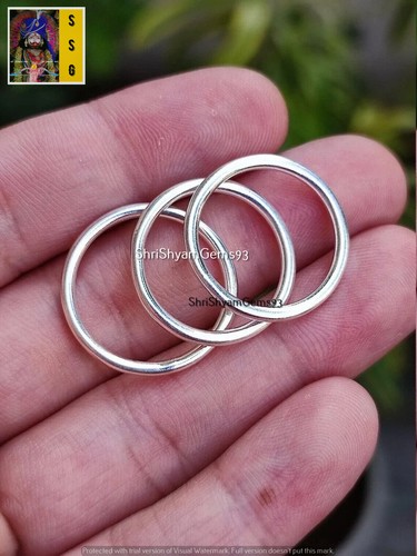 3 PCs. Handmade GS Silver Micro Stackable Plain ring Band, Stacking ring - Picture 4 of 4