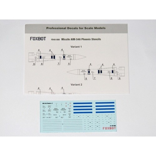 Decals Stencils american Air-to-Air Missile AIM-54A Phoenix 1:48 FOXBOT 48-080 - Picture 11 of 24