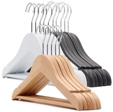 The Hanger Store™ Children's Wooden Coat Hangers with Bar, Baby & Kids Clothes