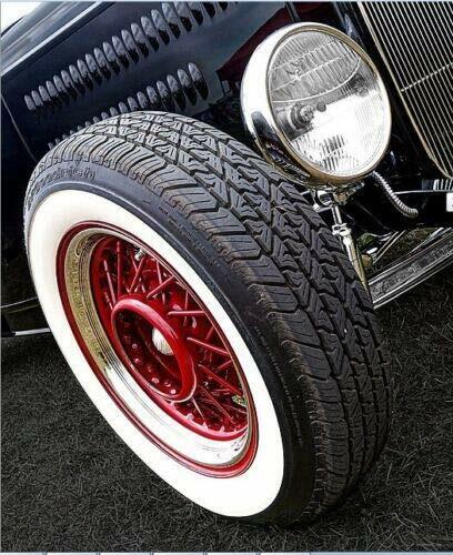 For 14 Inch Rims 3'' Wide Whitewall Topper Tire Trim Insert Firestone Style 4Pcs - Picture 2 of 6