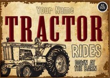 Personalised Tractor Barn Customized Classic Metal Signs Wall Decor Metal Plaque