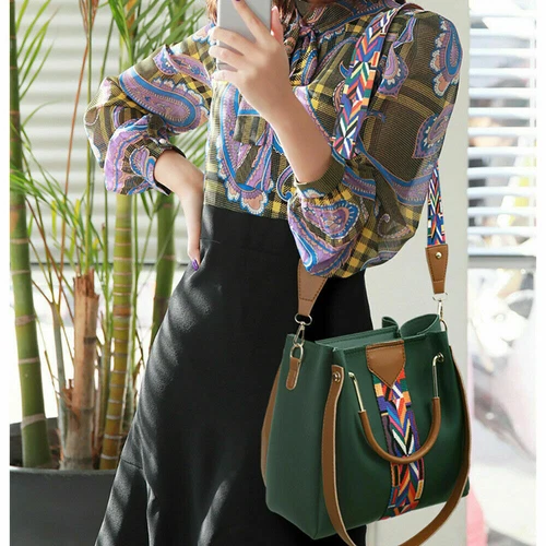4Pcs/Set Women Lady Leather Handbags Messenger Shoulder Bags Tote Satchel Purse - Picture 13 of 35