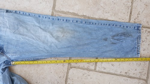 Levi's 550 Relaxed Fit Blue Denim Jeans Men's Workwear/Worn & Marked 34x29 - Picture 9 of 9