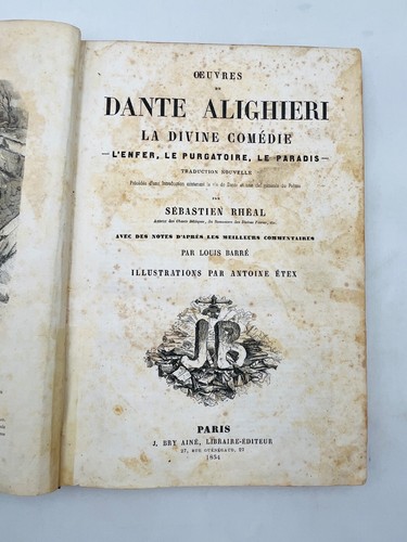Oeuvres de Dante Alighieri. La divine comédie. L'enfer, le purgatoire, le paradi - Foto 7 di 13