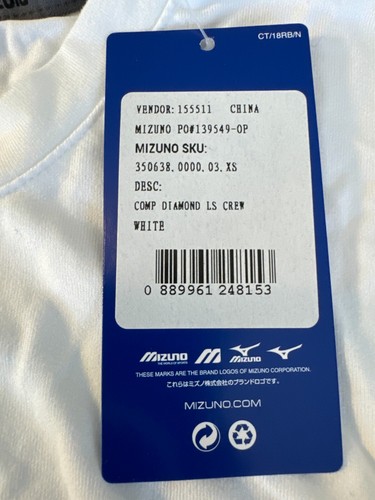 Mizuno Comp Diamond Long Sleeve Crew Size X-Small - Picture 6 of 7