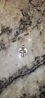 James Avery Retired 14kt Gold Cross .925 Heart Pendant