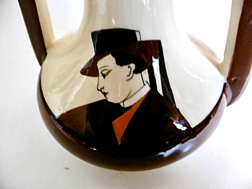 HENRIOT QUIMPER - ANCIEN VASE ART DÉCO - HB QUIMPER 26 - FOLKLORE BRETON Ht 27cm - Imagen 2 de 11