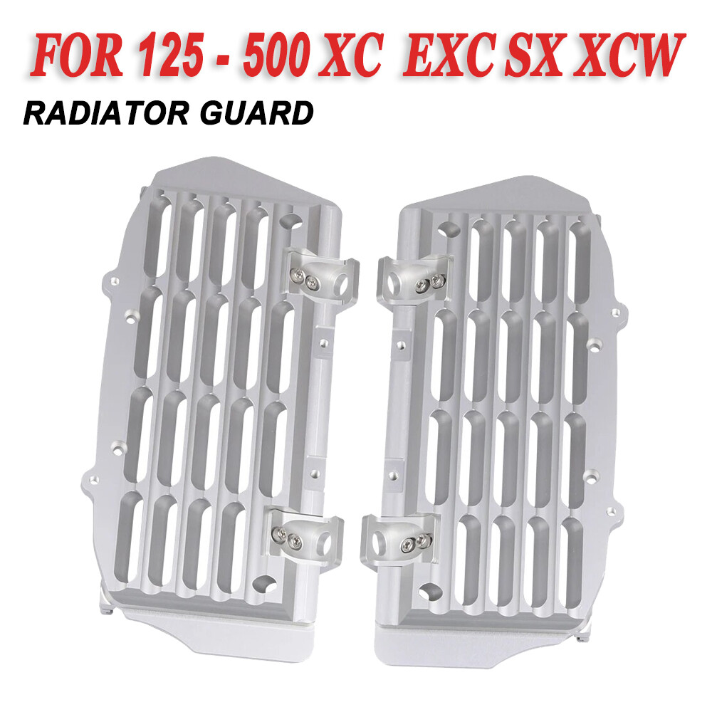 Protector de radiador plateado para KTM 125 - 500 XC XCF XCFW EXC EXCF SX SXF XC