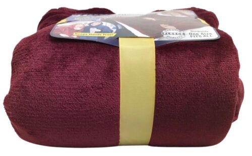 Felpa con cappuccio per adulti Ontel Huggle coperta ultra peluche colore bordeaux taglia unica adatta a tutti - Foto 5 di 5
