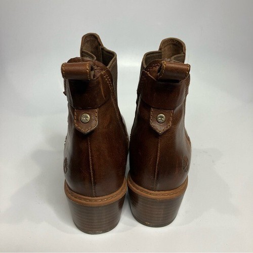 Timberland Sutherlin Bay double GORE pull on Chelsea boots brown leather size 7 - Picture 6 of 9