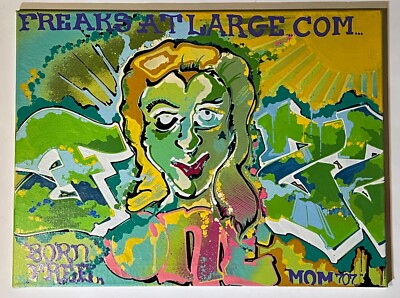 Painter 1960s Cubist Oil Painting of a Man with a Guitar by W