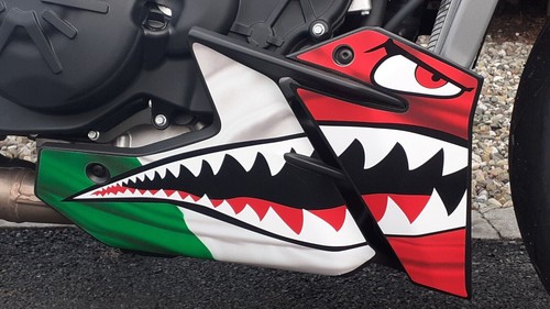 Aprilia Tuono E5 V4 1100 2021 - Pandera italiana Gráficos "Dientes de luchador" - Imagen 3 de 5