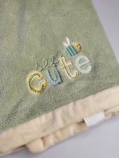 Carters Baby Blanket Green Yellow Bee Cute