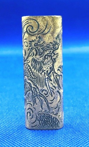 Super guter Zustand Cartier Feuerzeug Überholung Oval Dragon Gold Außenjacke - Bild 4 von 11