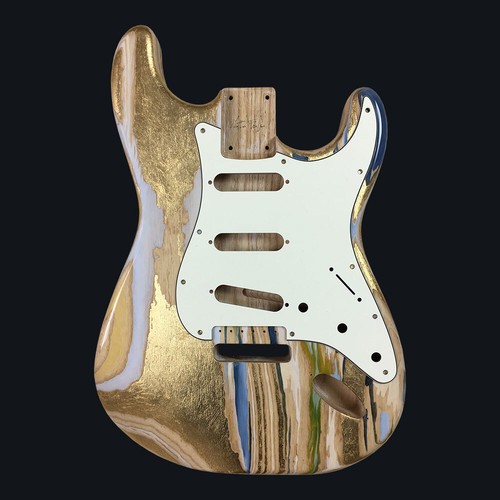FRANCHIN Mercury guitar body Wood Grain Paint/Metallic Leaf S-type*MADE TO ORDER - Imagen 23 de 43