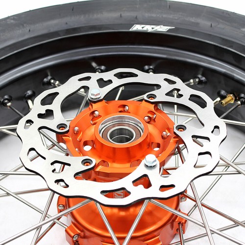KKE 3.5/4.25 Supermoto Cush Drive Wheels With Tires for KTM SX EXC 2000-2002 - Picture 7 of 11