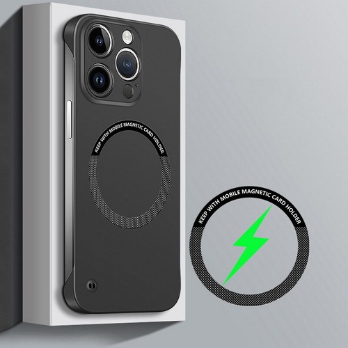 Frameless Case For iPhone 16 15 17 Pro Max Air 14 13 Ultra-thin Magnetic Cover - Picture 14 of 20