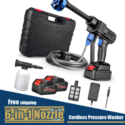 #ad Mini Wireless 48V 12000mah Cordless Portable Wash Gun High Pressure Car Washer $65.57