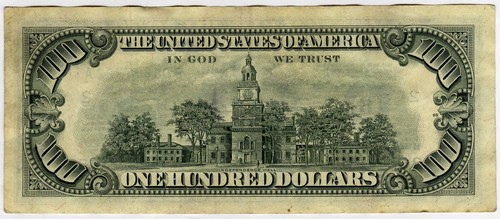 1977 (B) $ 100 ONE HUNDRED DOLLAR NOTE FEDERAL RESERVE NEW YORK - Picture 2 of 2
