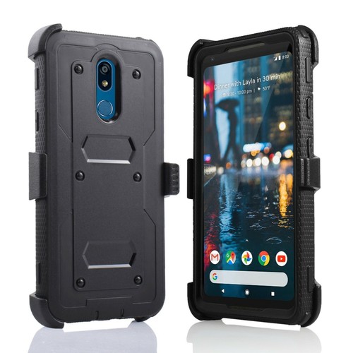 For LG STYLO 5 Full Body Rugged Holster Defender Armor Case + Built in Screen  - Picture 7 of 63