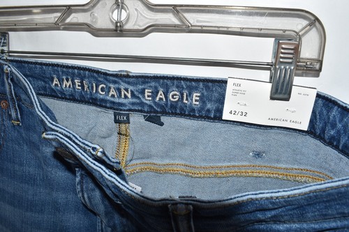 Neu American Eagle sportliche Passform Flex Stretch blau Herrenjeans Größe 42 x 32 - Bild 5 von 10