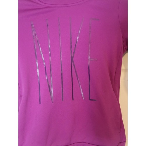 Nike Dri-Fit Hooded Sweatshirt Purple High Neck Hoodie Size XL Youth Big Kid - Picture 6 of 7