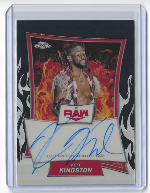 2025 Topps Chrome WWE Kofi Kingston Auto Black Refractor /10
