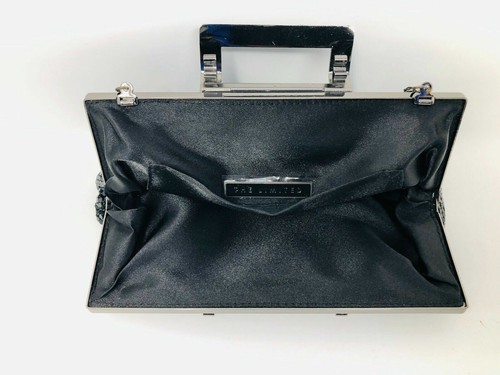 THE LIMITED~Black Mesh Handbag Purse Clutch - Picture 3 of 7