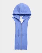 VERONICA BEARD Dickey Cashmere HOODIE Hydrangea Blue womens sweater 4 jacket